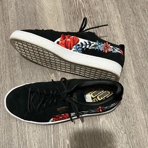 Puma black suede sneakers